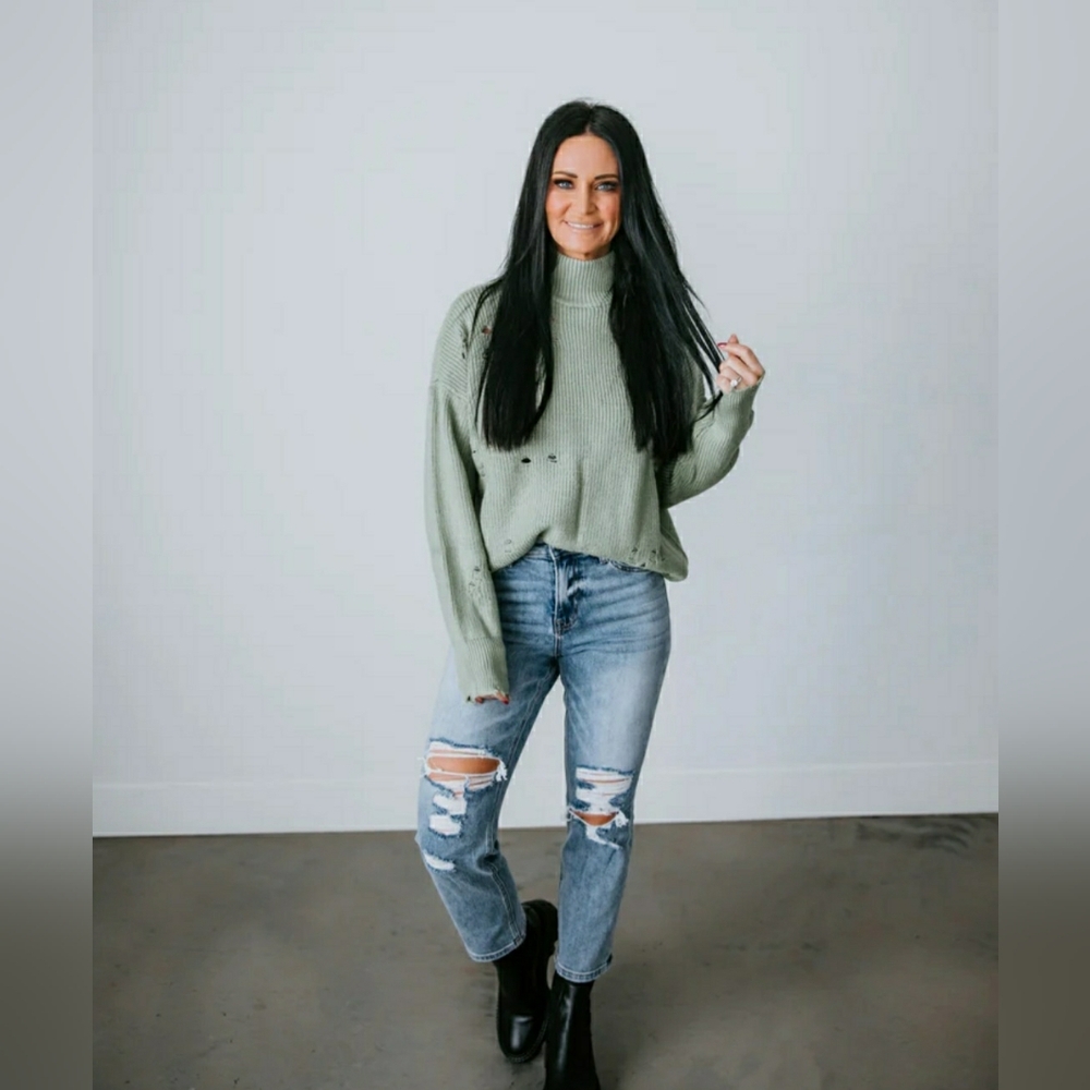 LILY & LOTTIE ETTIE DISTRESSED SWEATER by CHELSEA DEBOER - Picture 11 of 12